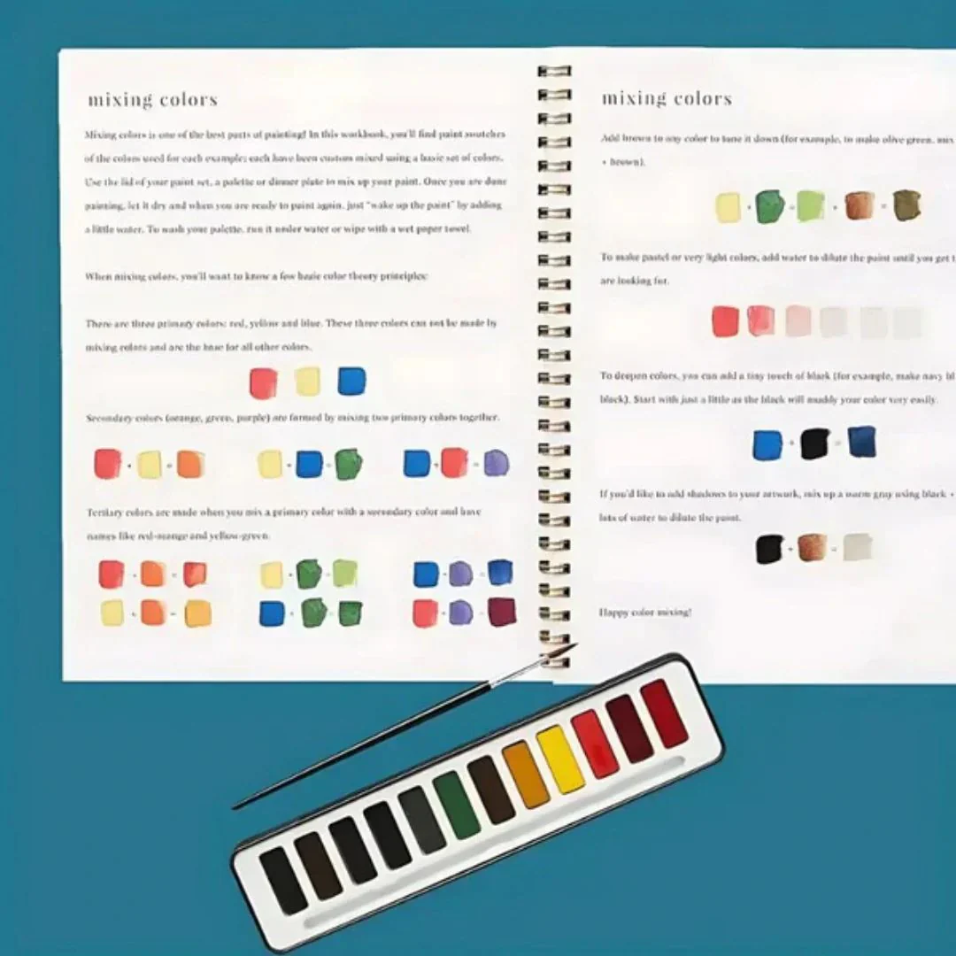 Carnet Aquarelle Créatif – Peignez facilement, même débutant
