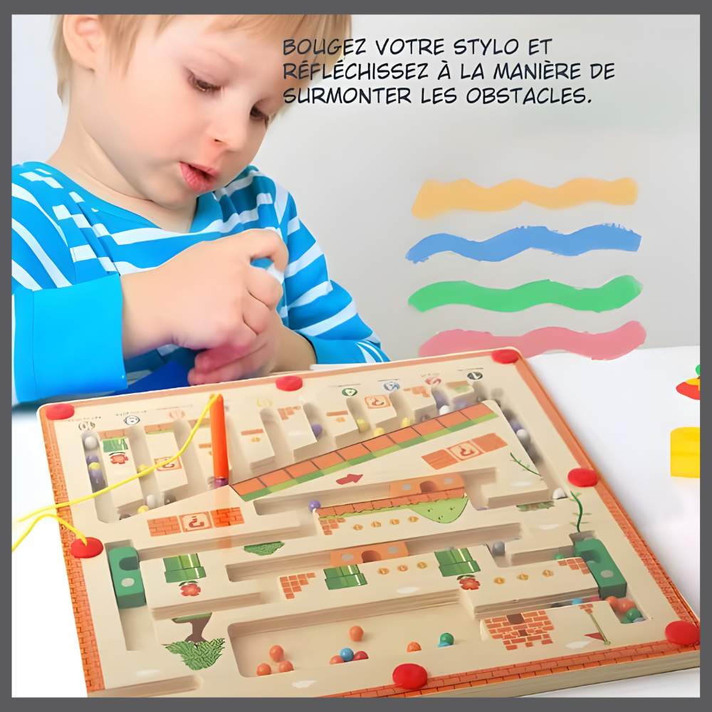 MazeMag™ – Labyrinthe Magnétique Montessori pour Petites Mains Curieuses
