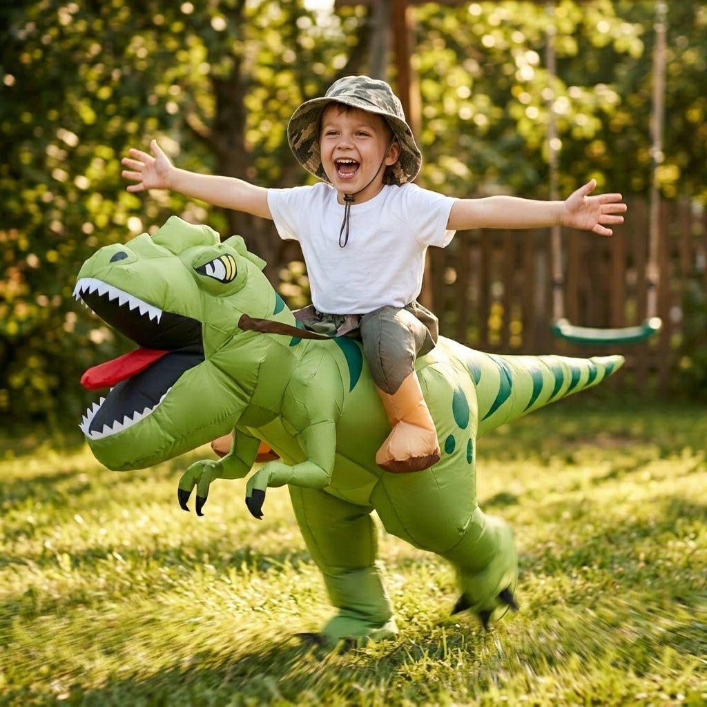 DinoKid™ — Costume Dinosaure Chevauchable pour Enfants.