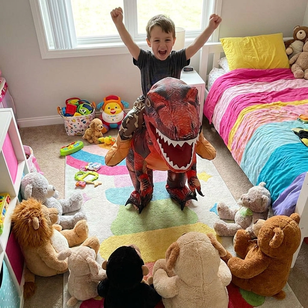 DinoKid™ — Costume Dinosaure Chevauchable pour Enfants.