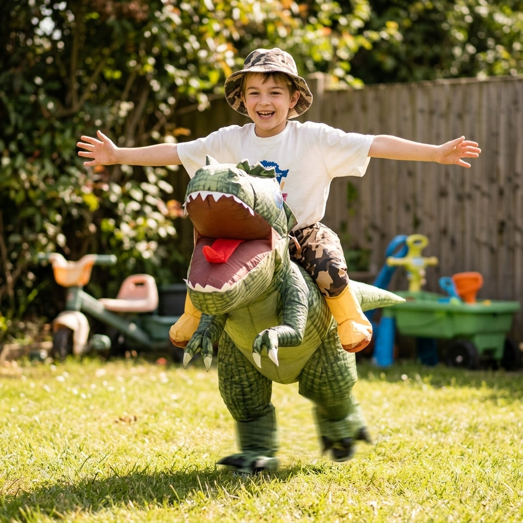 DinoKid™ — Costume Dinosaure Chevauchable pour Enfants.