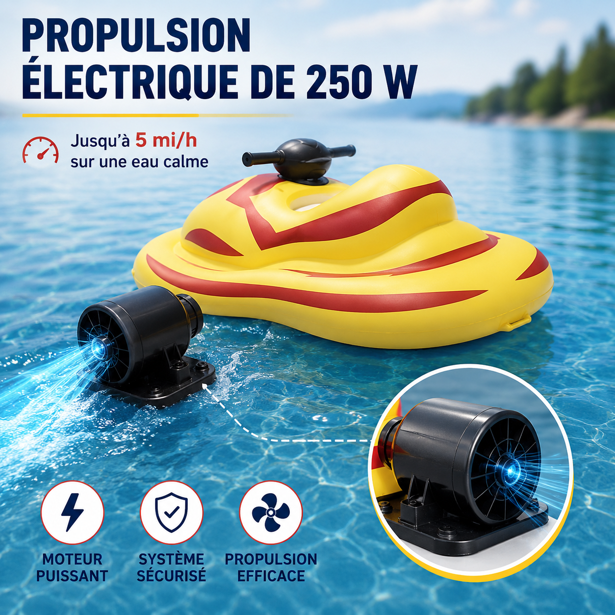 AquaBoréal Glisséo™ — Scooter aquatique gonflable électrique