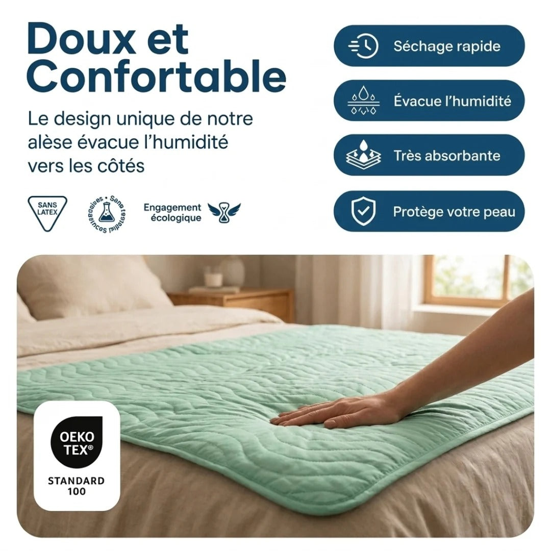 NuitProtect™ — Protection de lit lavable ultra absorbante