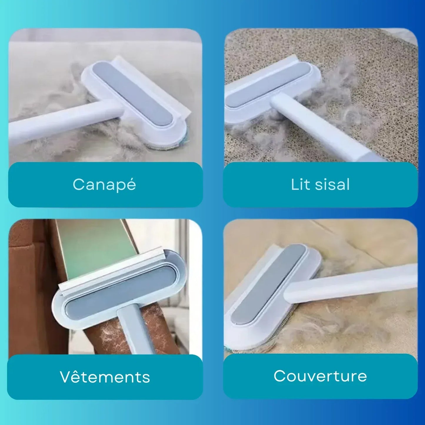 PoilsMax ™ – Racleur Anti-Poils 3-en-1 pour Animaux