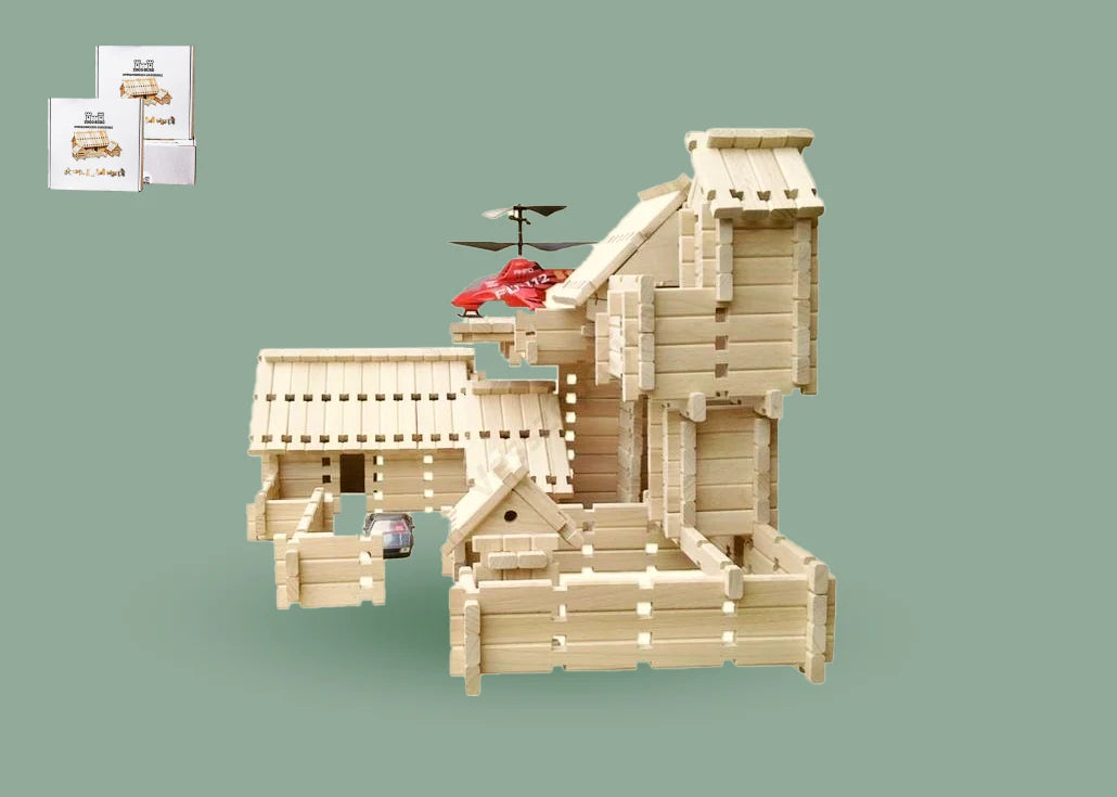 🏰 Château BoisMagik™— Le Kit de Construction en Bois Qui Transforme Chaque Enfant en Petit Architecte