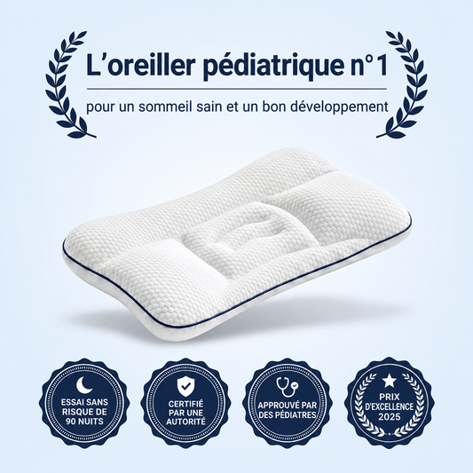 Oreiller Posture Enfant - Sommeil Sain et Respiration Nasale