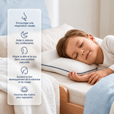 Oreiller Posture Enfant - Sommeil Sain et Respiration Nasale
