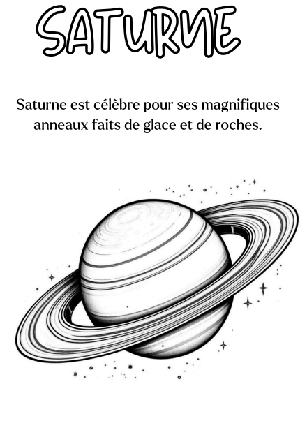 Les Planètes du Système Solaire – Livre de Coloriage en PDF Téléchargeable