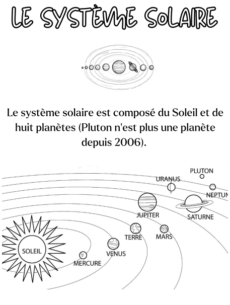 Les Planètes du Système Solaire – Livre de Coloriage en PDF Téléchargeable