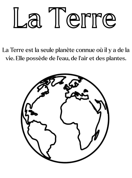 Les Planètes du Système Solaire – Livre de Coloriage en PDF Téléchargeable
