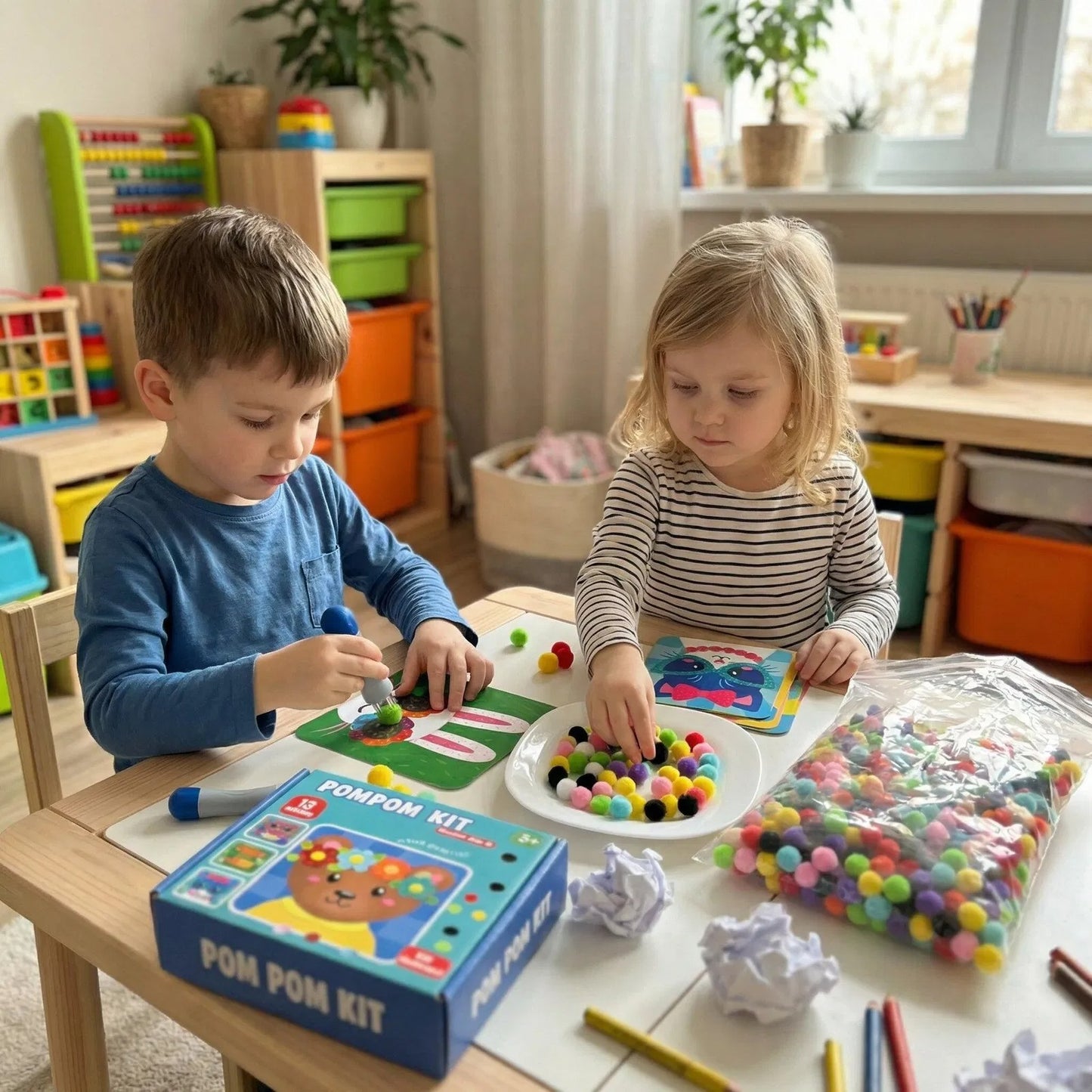 PomCréa™ — Kit Créatif 3D en Pompons