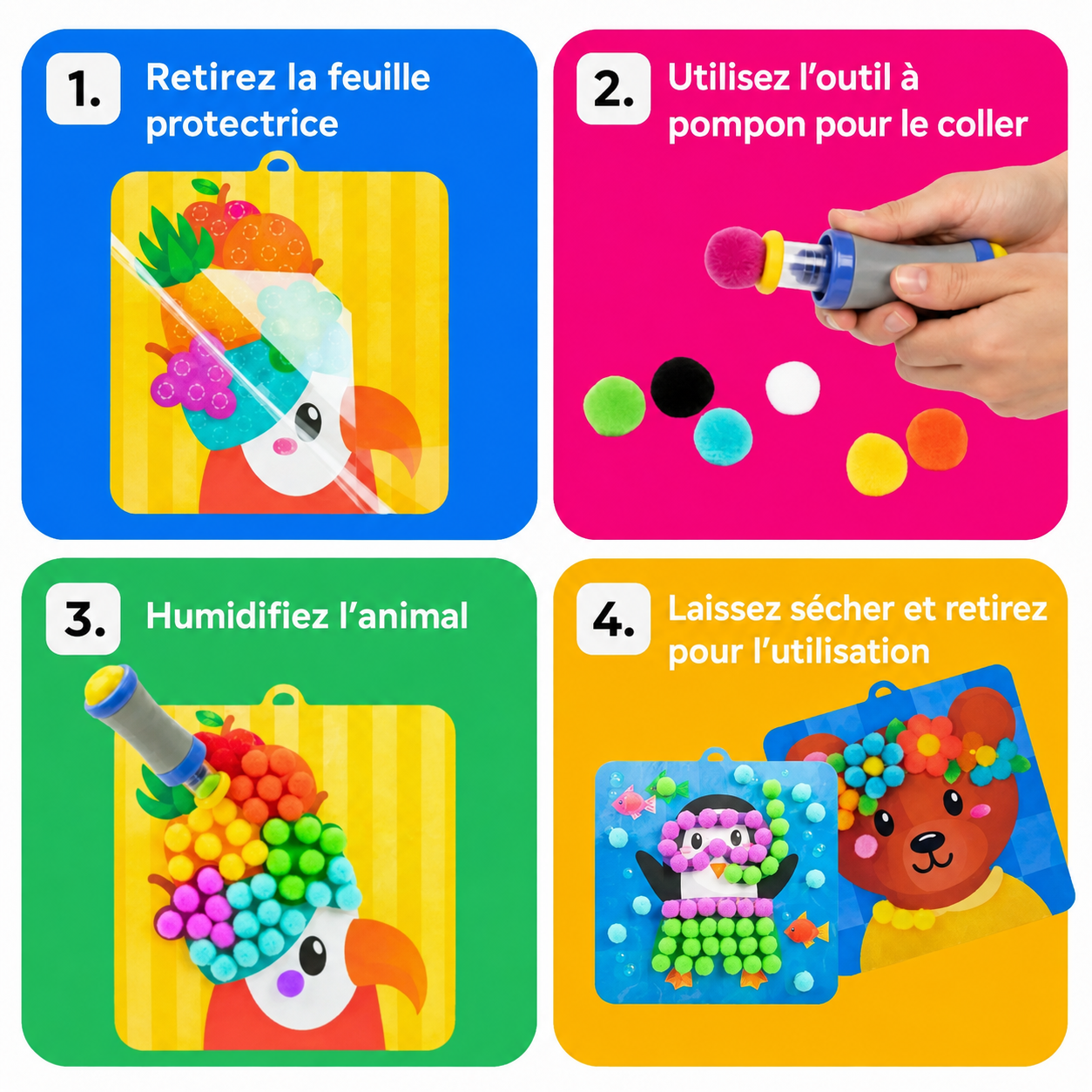 PomCréa™ — Kit Créatif 3D en Pompons