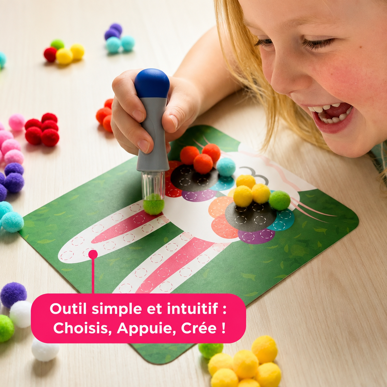PomCréa™ — Kit Créatif 3D en Pompons