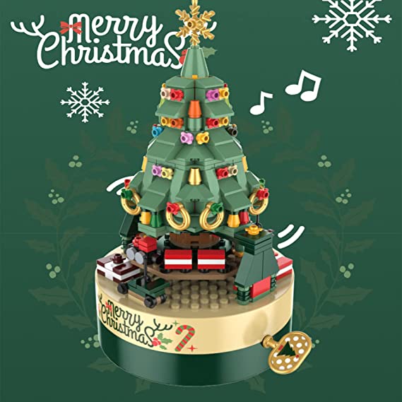 Boîte à Musique Rotative d'arbre de Noël