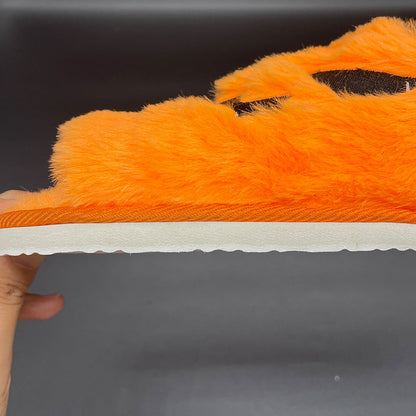 Pantoufles d'Halloween en Forme de Citrouille