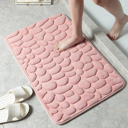 Le tapis de bain avec motif en relief de pavés BERDA™