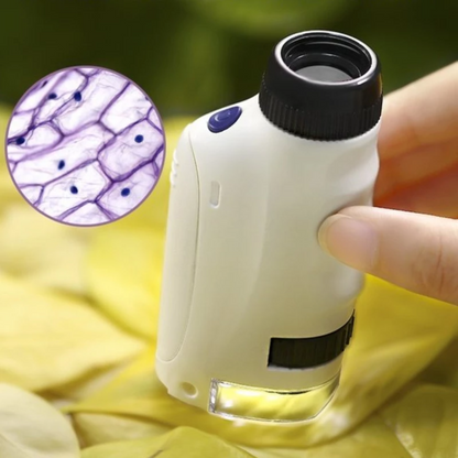 Microscope portable, Microscope portatif jaune commutable pour enfants,  lumière douce et légère pour enfants pour spécimens : : Commerce,  Industrie et Science